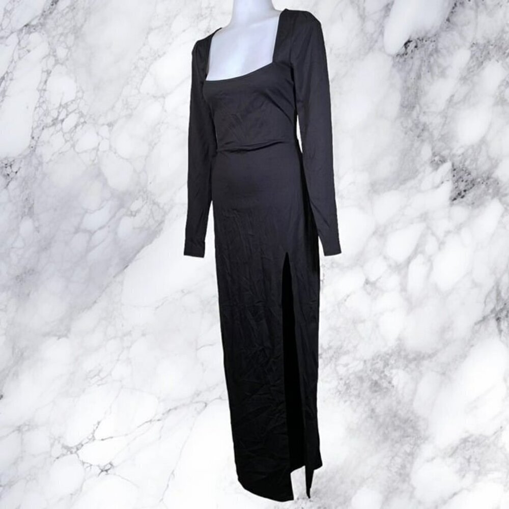 NBD Slit Midi Dress - Black - Picture 4 of 9